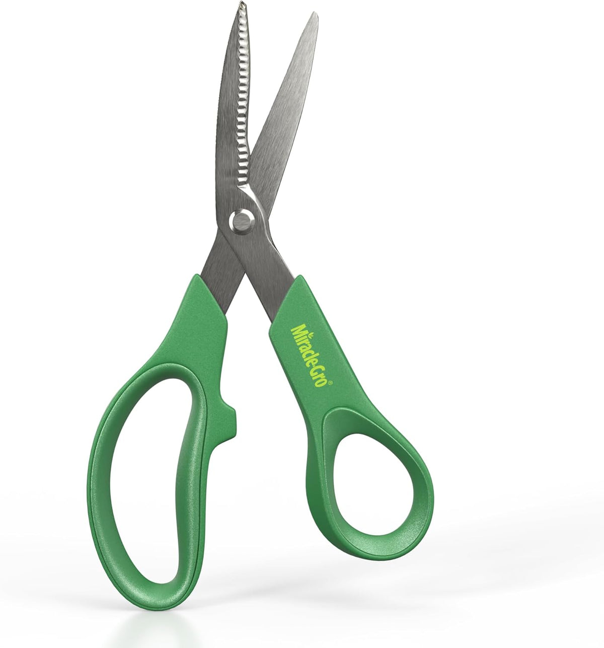 Miracle-Gro 8 in. All-Purpose Steel Garden Utility Shears with Serrated Blades – Comfort Grip Yard