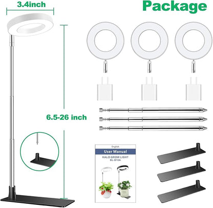 Grow Light, Full Spectrum Plant Lights for Indoor Growing with with 3/9/12H Timer, 3 Color Modes