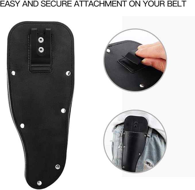 Housolution Garden Pruner Sheath, Pruner Holster, Premium PU Leather Holster Protective Case Cover