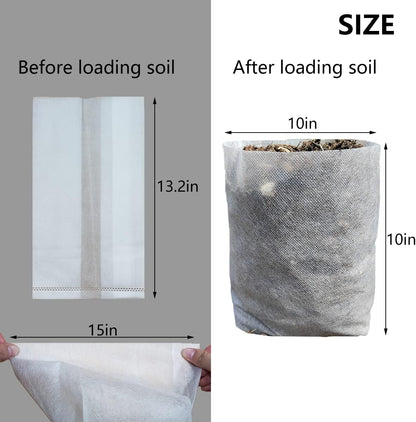 Belit Large Non-Woven Plant Nursery Bags, 25 Pcs Grow Bags Seedling Pots Container for
