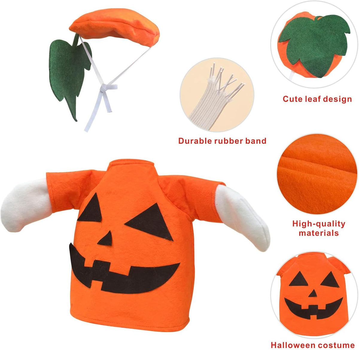 Halloween Goose Outfit Lawn Porch Goose Clothes for 23 Inches Lawn Porch Garden Goose Pumpkin