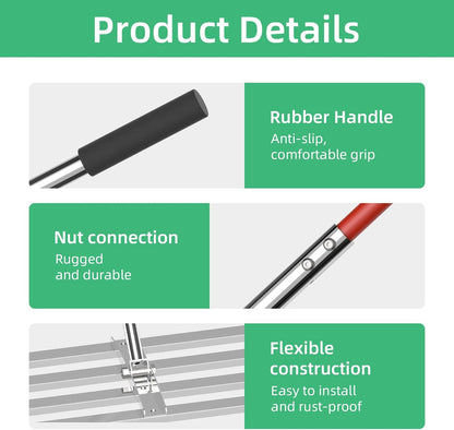 Lawn Leveling Rake 30"x10", Heavy-Duty Stainless Steel Yard Leveling Rake, Professional Soil