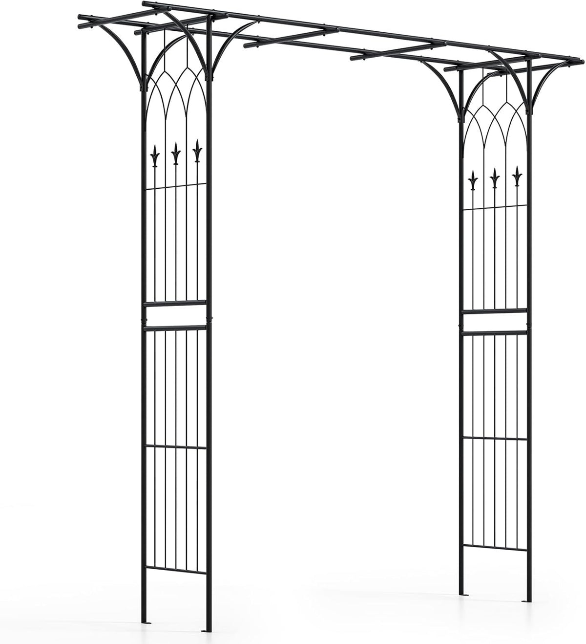 Giantex Garden Arbor Wedding Arch for Ceremony Party, Metal Trellis Archway for Climbing Plants