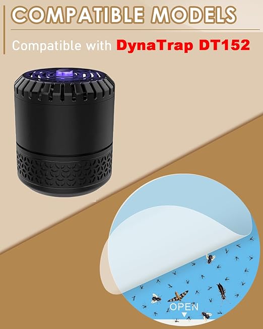 40 Pack 3.4” Replacement Refills for DynaTrap DT152, Indoor Glue Boards Refill Sticky Cards