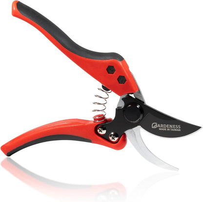 Gardeness Non-stick Coated Blade Bypass Pruning Shears-Garden Clippers For Gardening, Handheld