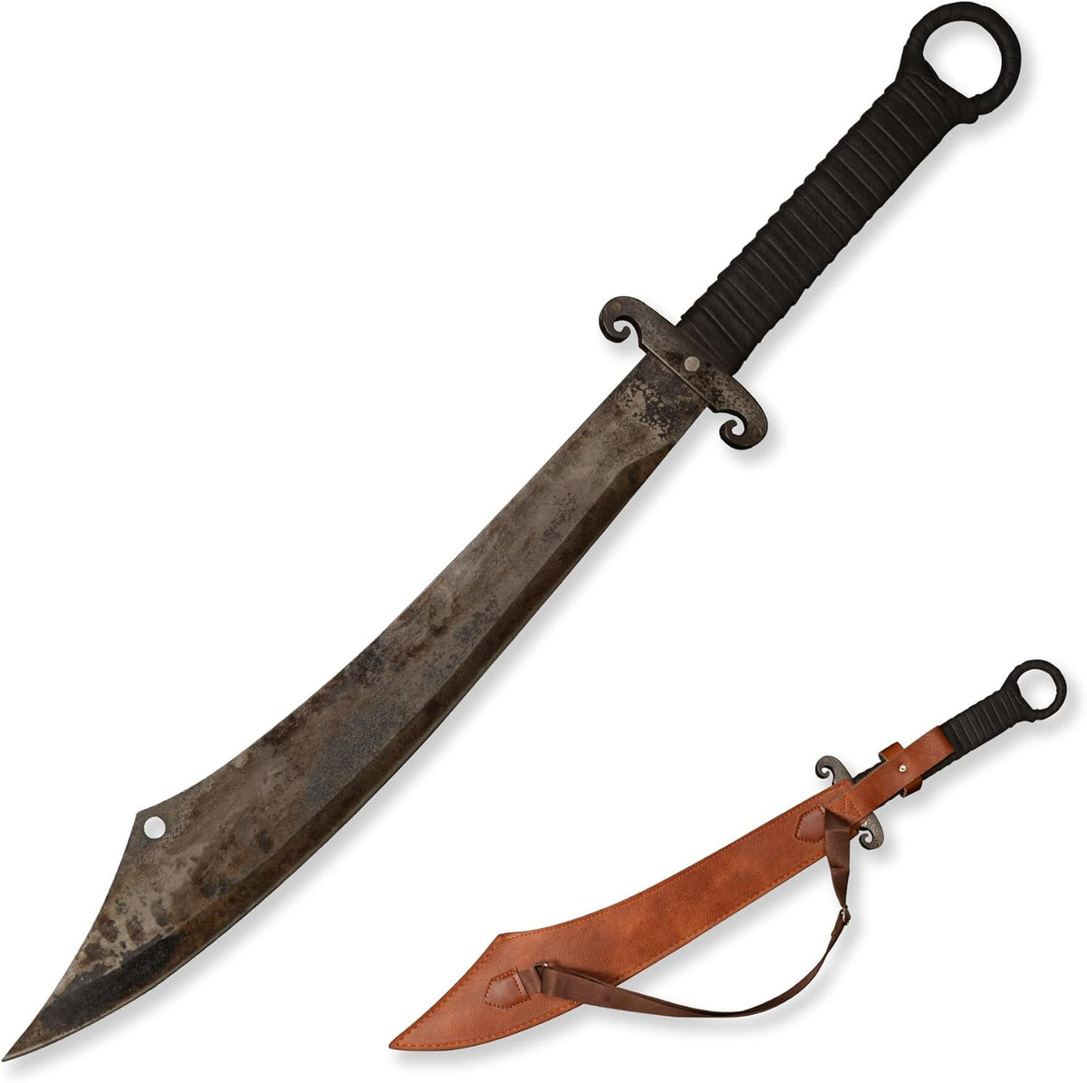 SV Handmade cast Manganese Steel Chopping Blade Sword, Full Tang, Outdoor, Hunting, Camping