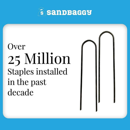 Sandbaggy (Ship from USA) 100 6-Inch Landscape Staples~SOD Staples Garden Stakes Round Pins