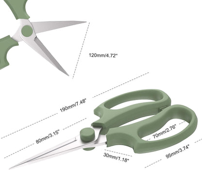 Housolution Flower Scissors, Strong Floral Shears,3PCS Premium Steel Garden Pruning Shears Floral
