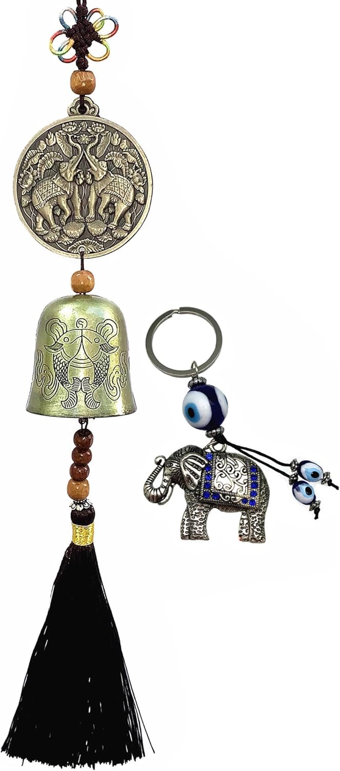 Traditional Lucky Feng Shui Wind Chime Bell Hanging Ornament Decoration for Protection Success