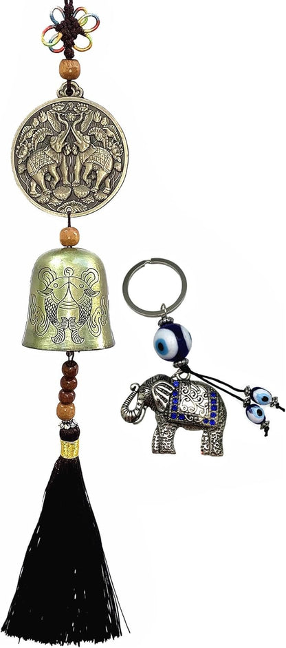 Traditional Lucky Feng Shui Wind Chime Bell Hanging Ornament Decoration for Protection Success