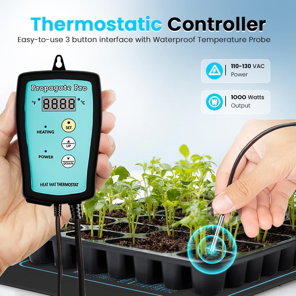 Seedling Heating Mat | Fits (1) Standard 1020 Tray | Germination Grow Heat Pad for Seed & Starter