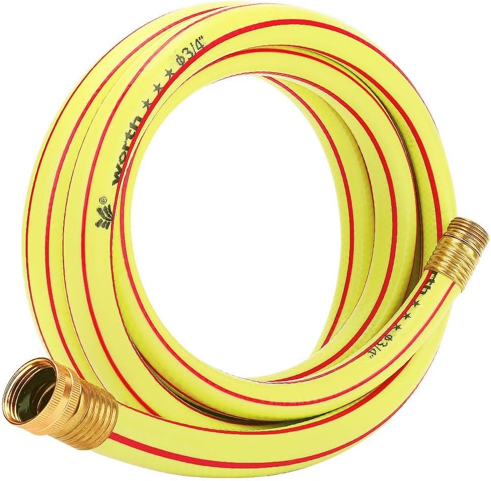 Solution4Patio Yellow Garden Hose 3/4 in. x 25 ft. -Heavy Duty Durable Flexible Lightweight Water
