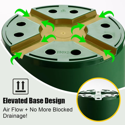 5 Gallon 12 Inch Plastic Nursery Pots, Plant Containers with Drainage Holes, Round Sturdy Garden