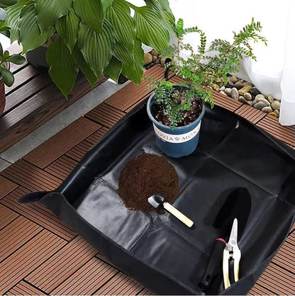 BIUWING 2PCS Indoor Plant Transplanting Repotting Mat Foldable Garden Work Cloth Waterproof Thicken
