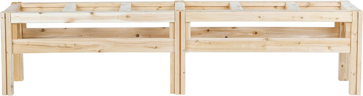 Greenes Fence Six Bucket Elevated Cedar Wood Garden Frame, 84 in. x 16 in. x 20 in. - Made in USA