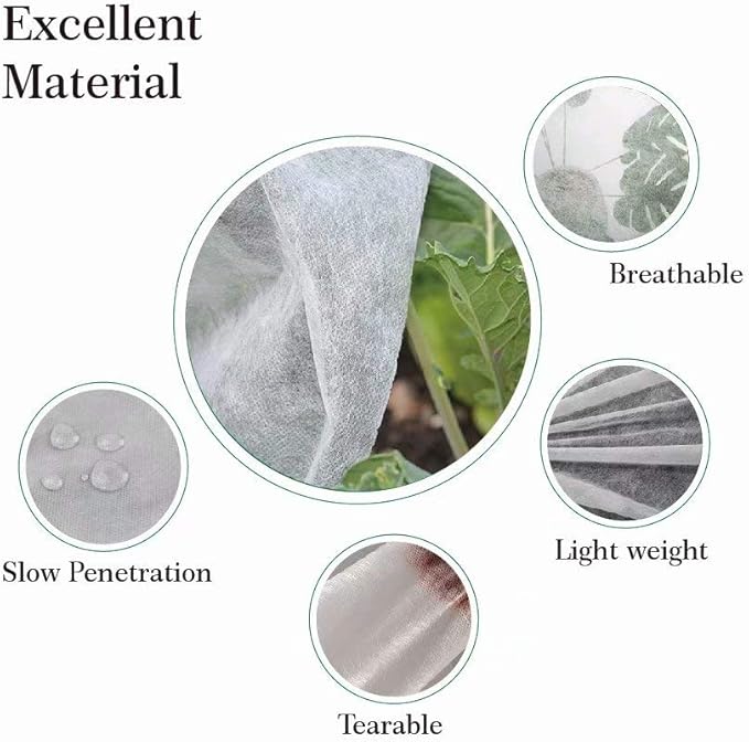 Agfabric Plant Covers Freeze Protection Floating Row Covers 10'x25' 0.9oz Plant Covers Freeze Sun