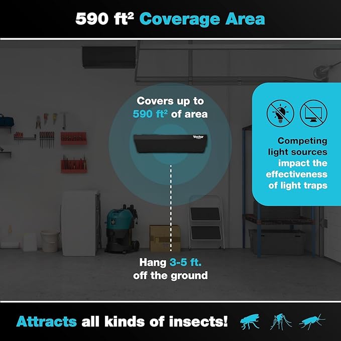 Catchmaster Vector Optima Light Trap, UV Light Fly Traps for Home, Gnat Traps for House Indoor