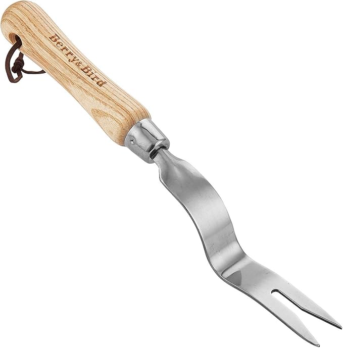 Berry&Bird Hand Weeder Tool, Stainless Steel Gardening Weed Puller, 12.1" Manual Weeding Removal