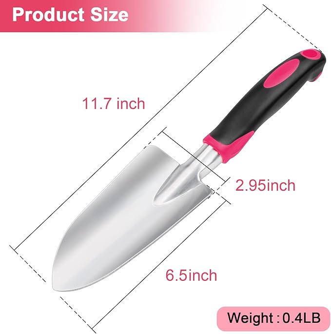 Garden Shovel Hand Garden Trowel, Heavy Duty Gardening Shovel with Ergonomic Handle, Hand Shovel