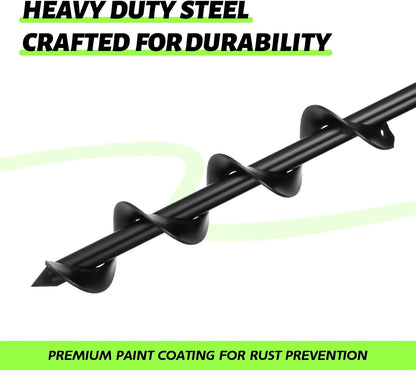 ERYTLLY Auger Drill Bit for Planting 2 x14.5inch,Garden Auger Spiral Bulb Planter Tool for Umbrella