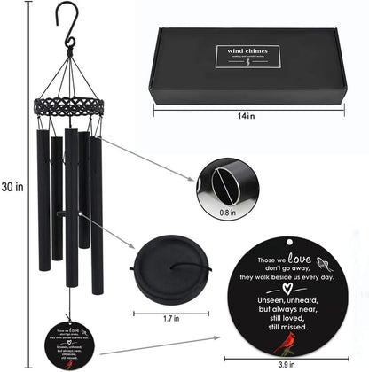Cardinal Wind Chimes for Loss of Loved One, Memorial Gifts for Loss of Father Mother, 30Inch