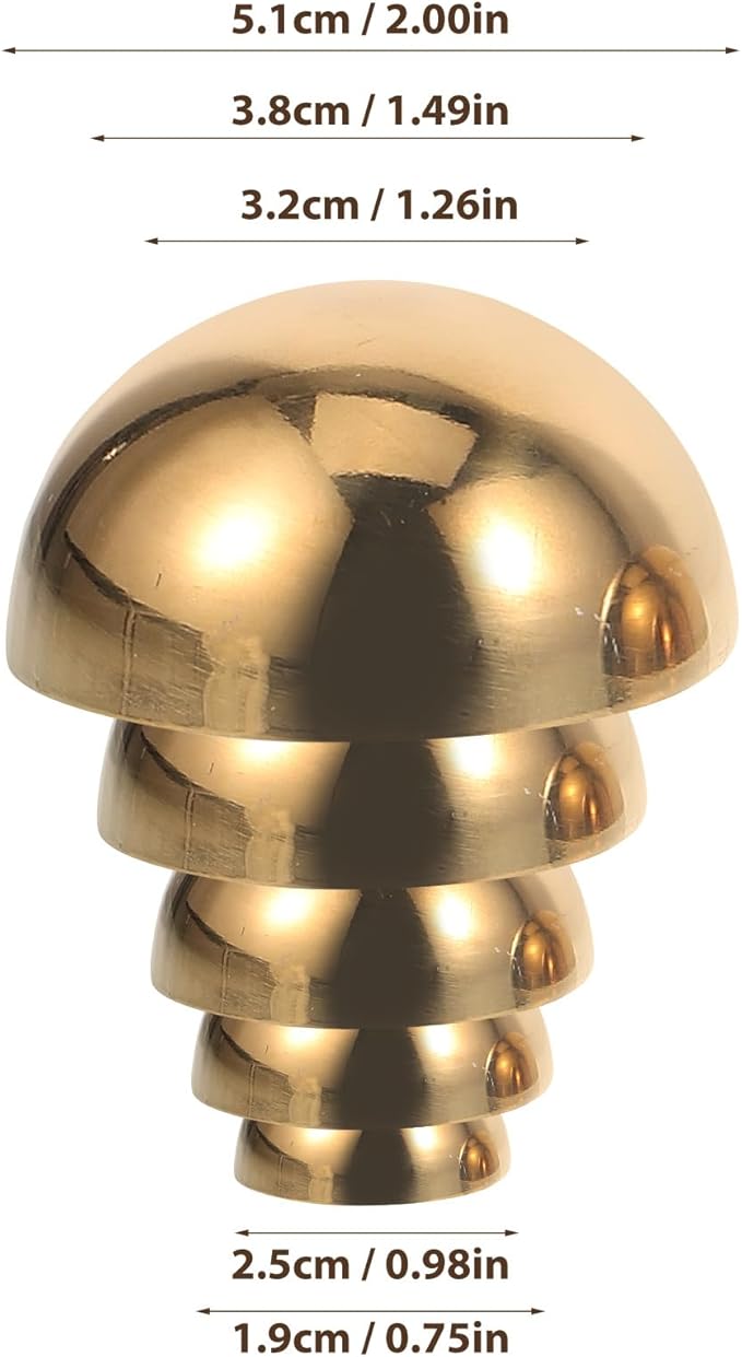 5Pcs Golden Stainless Steel Gazing Spheres Reflective Half Ball Garden Decor for Unique Photography