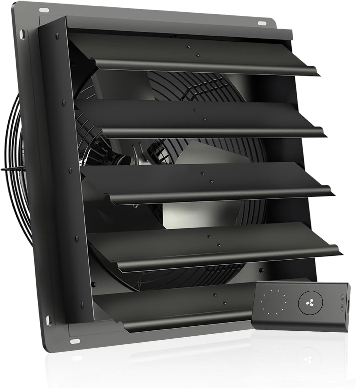 AC Infinity AIRLIFT S16, Shutter Exhaust Fan 16” with 10-Speed Controller, EC Motor - Wall Mount