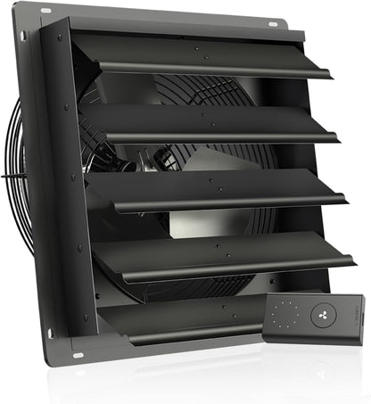 AC Infinity AIRLIFT S16, Shutter Exhaust Fan 16” with 10-Speed Controller, EC Motor - Wall Mount