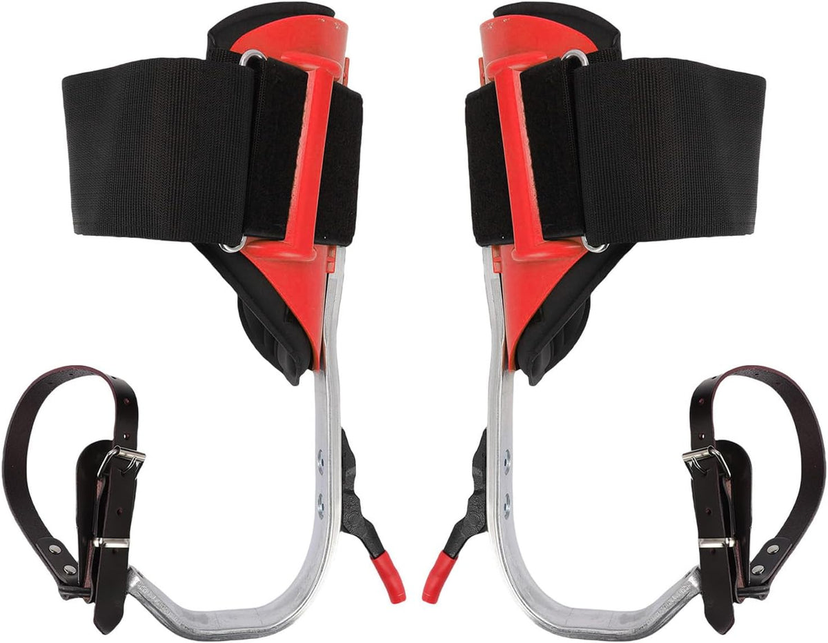 Tree Climbing Spikes Kit Aluminum Alloy Adjustable Tree Climbing Equipment with Anti Slip Pedal for