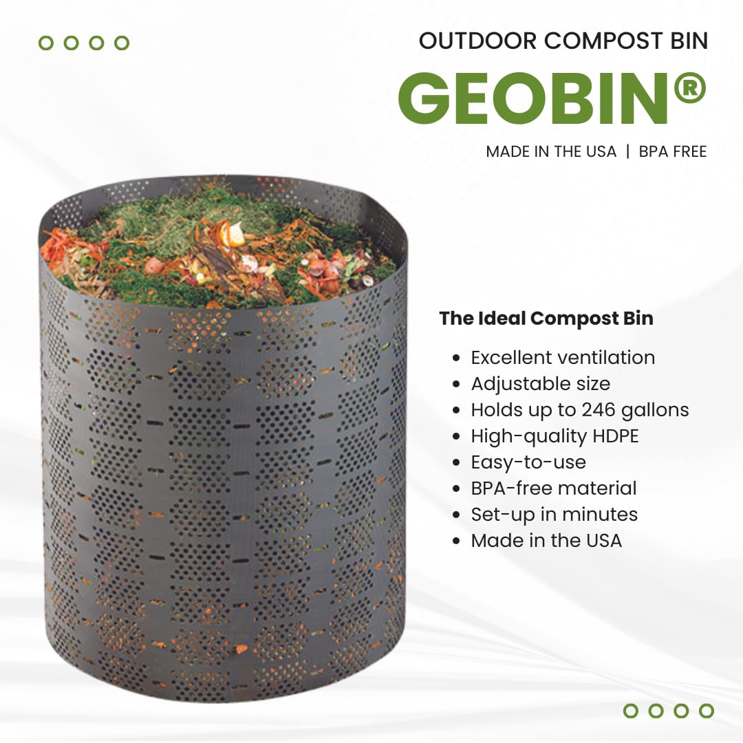 Geobin Compost Bin - 246 Gallon, Expandable, Easy Assembly, Made in the USA, Outdoor & Backyard
