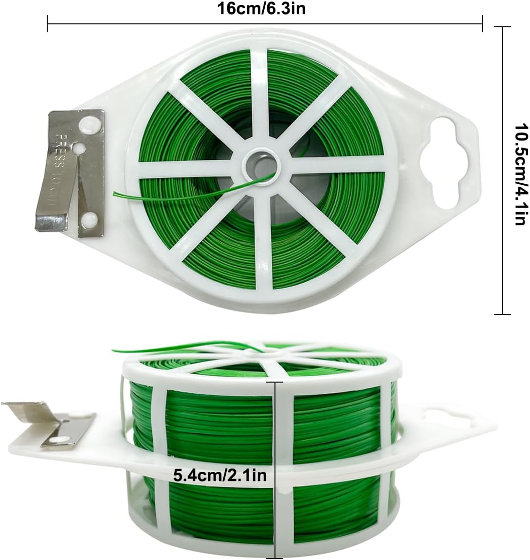 656ft (200m) Twist Ties, Garden Plant Ties with Cutter, Reusable Multifunctional Plant Ties, Fixing