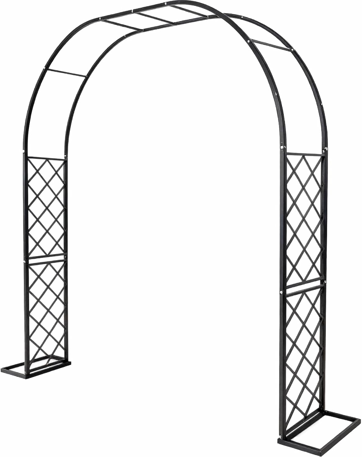 Metal Garden Arbor, Heavy Duty Metal Garden Arch Trellis for Climbing Plants, Decorative Archway