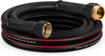Short Garden Hose 10ft x 5/8", NON-EXPANDABLE Heavy Duty Premium Flexible Water Hose, No Kink