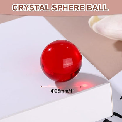 uxcell 25mm/1" Crystal Sphere Ball Glass Solid Decorative Sphere Crystal Ball Prop Ornament for