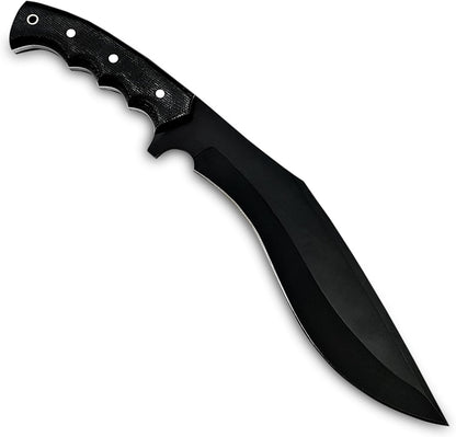 Poshland Handmade Kukri Knife with D2 Steel Blade, Durable G10 Handle, Premium Leather Sheath
