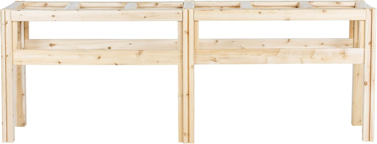 Greenes Fence Six Bucket Elevated Cedar Wood Garden Frame, 84 in. x 16 in. x 30 in. - Made in USA