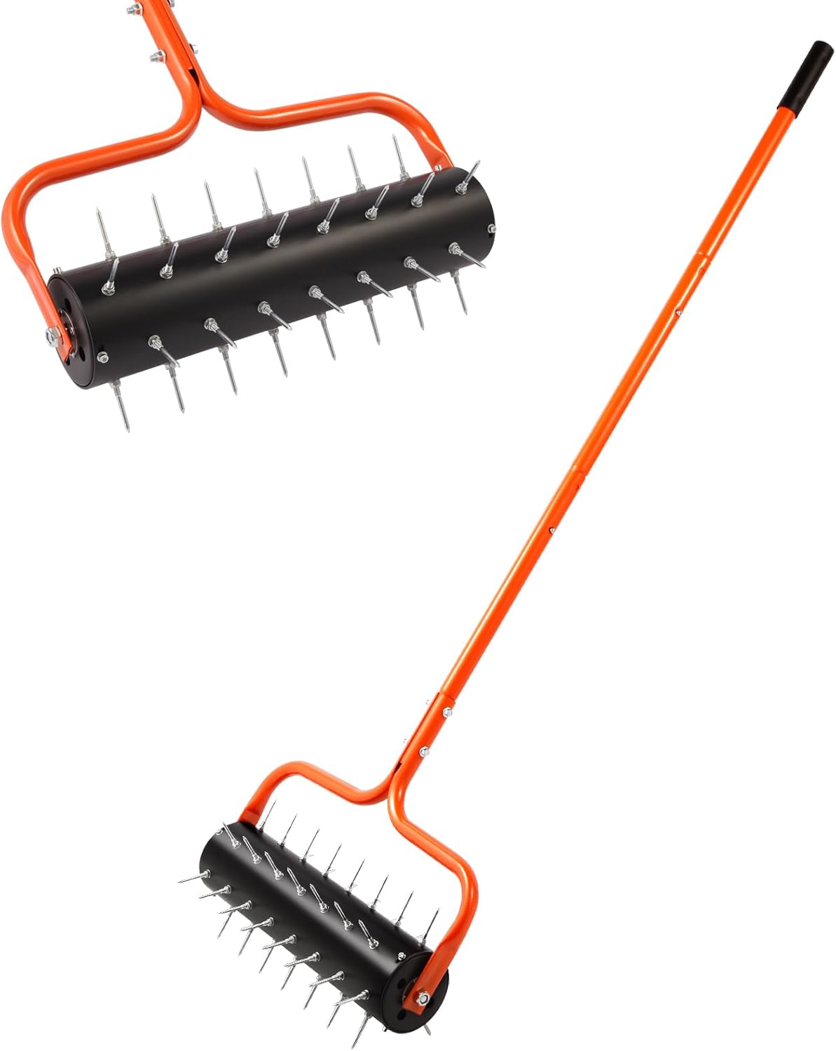 sancat Lawn Aerator, 21" Push Coring Aerator,Preasembled Spike Gardening Aerator Tool,Lawn Plug