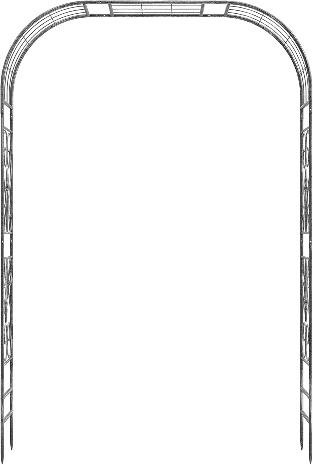 Jardineer Metal Garden Arbor,104.3-Inch Tall,Flat-Top Wrought Iron Outdoor Archway,Heavy-Duty