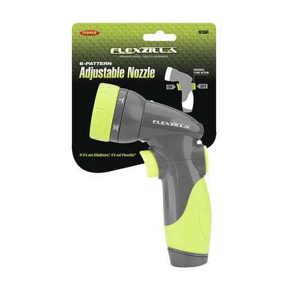 Flexzilla 6-Pattern Adjustable Garden Hose Nozzle Sprayer with Easy to Use on/off toggle & Durable