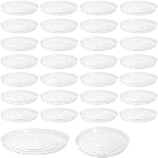 30 Pack 14 Inch Plant Saucer Clear Plant Saucers for Outdoors Plant Drip Trays Extra Large Plant
