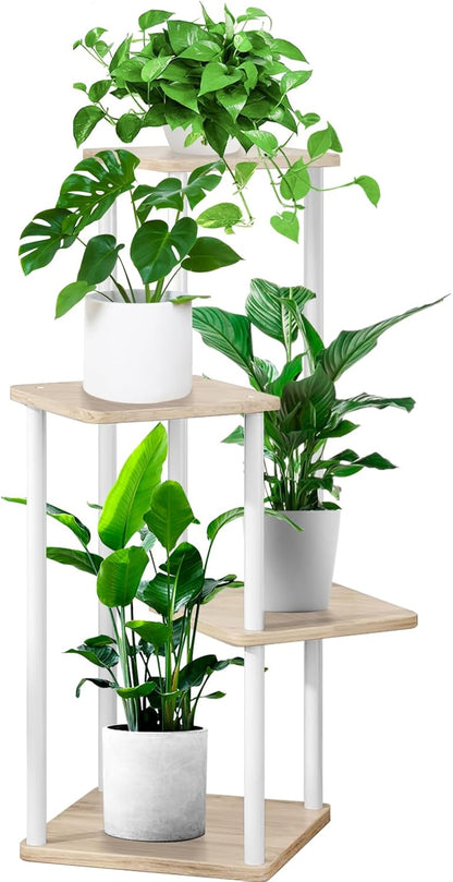 4 Tier Indoor Plant Stand Flower Shelf for Multiple Plants Corner, Tall Flower Holders for Patio