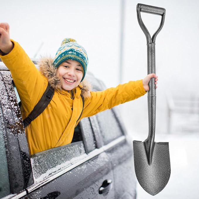 All Metal Shovels for Digging Gardening - 30in Small Shovel Spade with Short D Handle and Steel