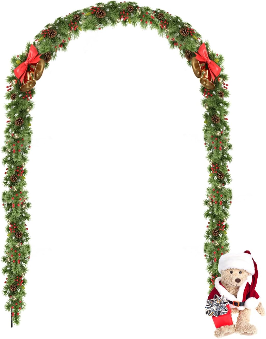 Metal Garden Arbor - 7'7"H x 3'11"W Outdoor Steel Arch Pergola Arbor for Climbing Plants Wedding