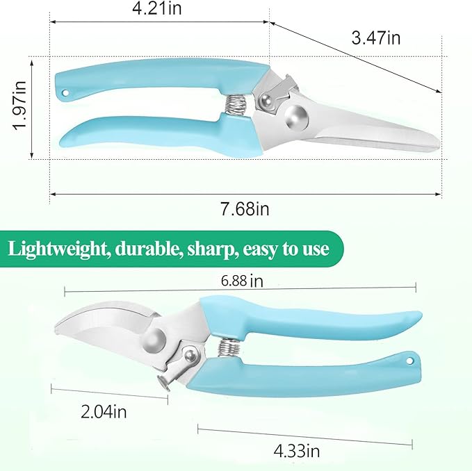 Premium Garden Shears, Pruning Scissors Gardening Tools, Pruners For Flower, Bushes, Rose And Fruit