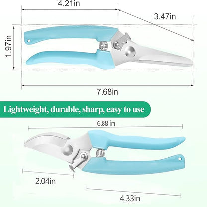 Premium Garden Shears, Pruning Scissors Gardening Tools, Pruners For Flower, Bushes, Rose And Fruit