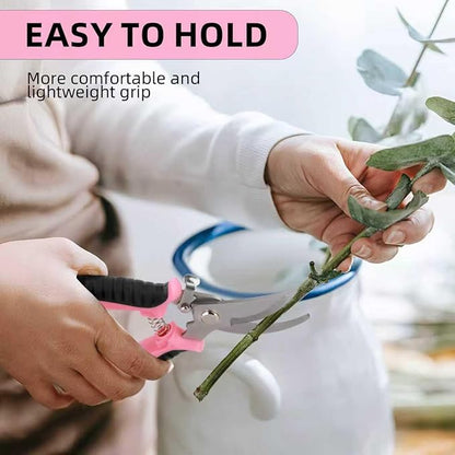 Pruning Shears Garden Scissors Tools: 4pcs Stainless Steel Gardening Clippers for Tree Pole, Hedge