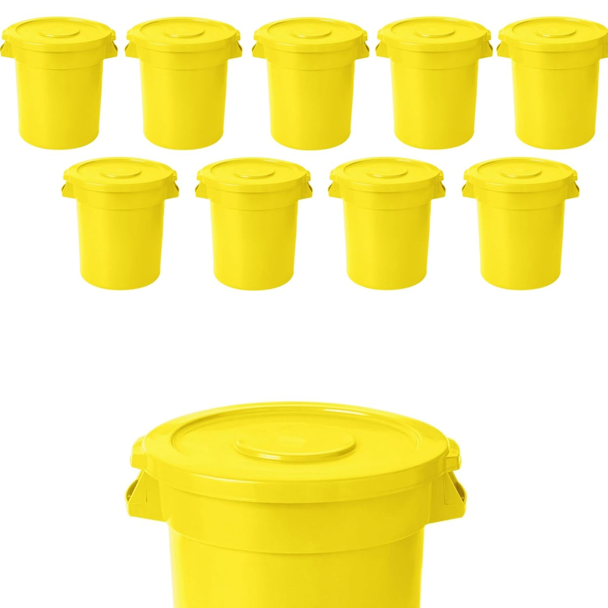 20 Gallon Trash Can With Lid Round Ingredient Storage Containers Recycling Bin Kitchen Garbage Can