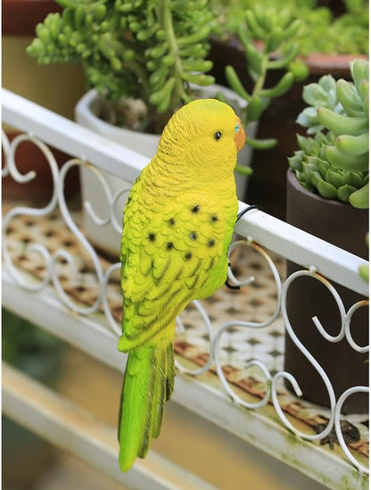 Realistic Parrot Sculpture Resin Hanging Parrots Garden Statues Lifelike Bird Figurines Landscape