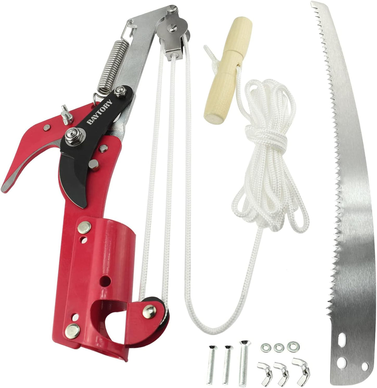 BAYTORY Extendable Tree Pruner Saw Head Without Pole, High-Altitude Branches Trimmer Pruning