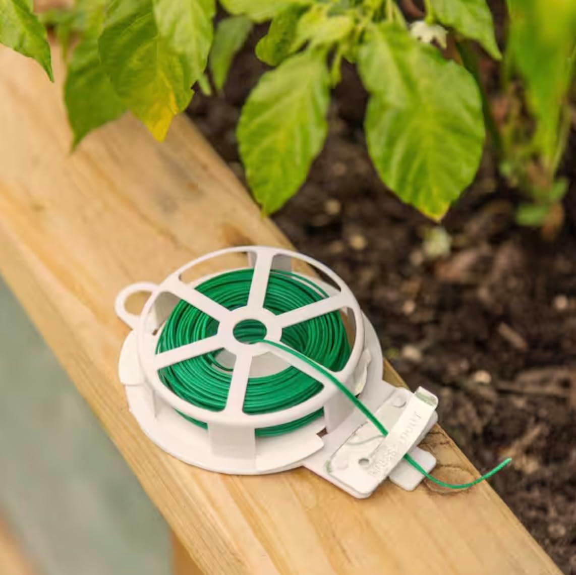 Rocky Mountain Goods Twist Ties for Plants with Cutter - Green Garden Twist Ties for Outdoor/Indoor